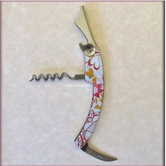 ❤️Demdaco Wine Bottle Opener Handheld Heart Floral Design NEW - Picture 2 of 9